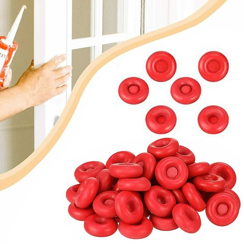 20Pcs Caulking Gun Nozzles Cap Red Caulk Saving Cap Caulk Sealer Saver Open Caulking Tube For Sealing And Preserving