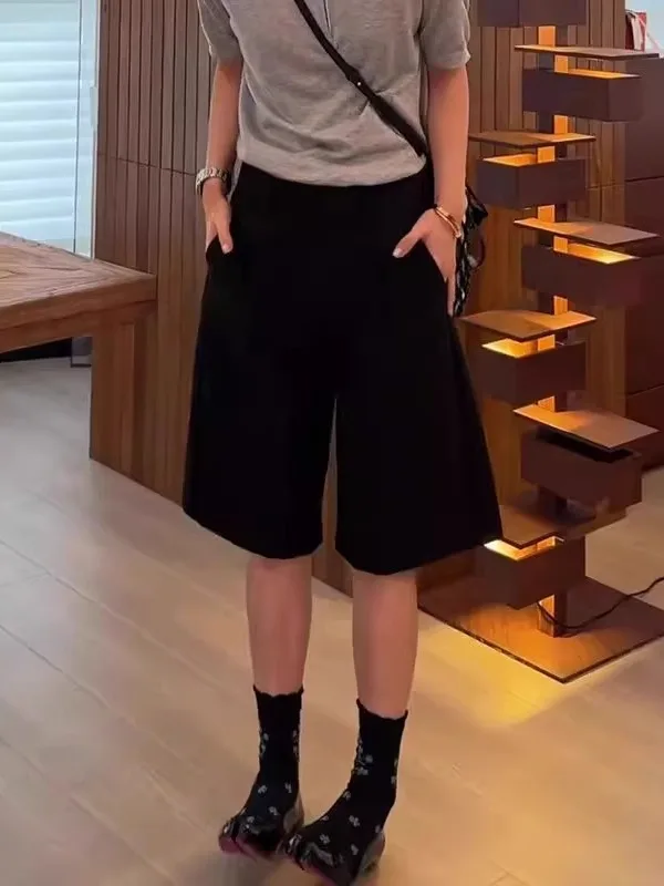 

Мужские спортивные брюки-шорты (пятичетверти) из плотной ткани, очень большие, 300 пу, свободного кроя, для баскетбола и летнего отдыха