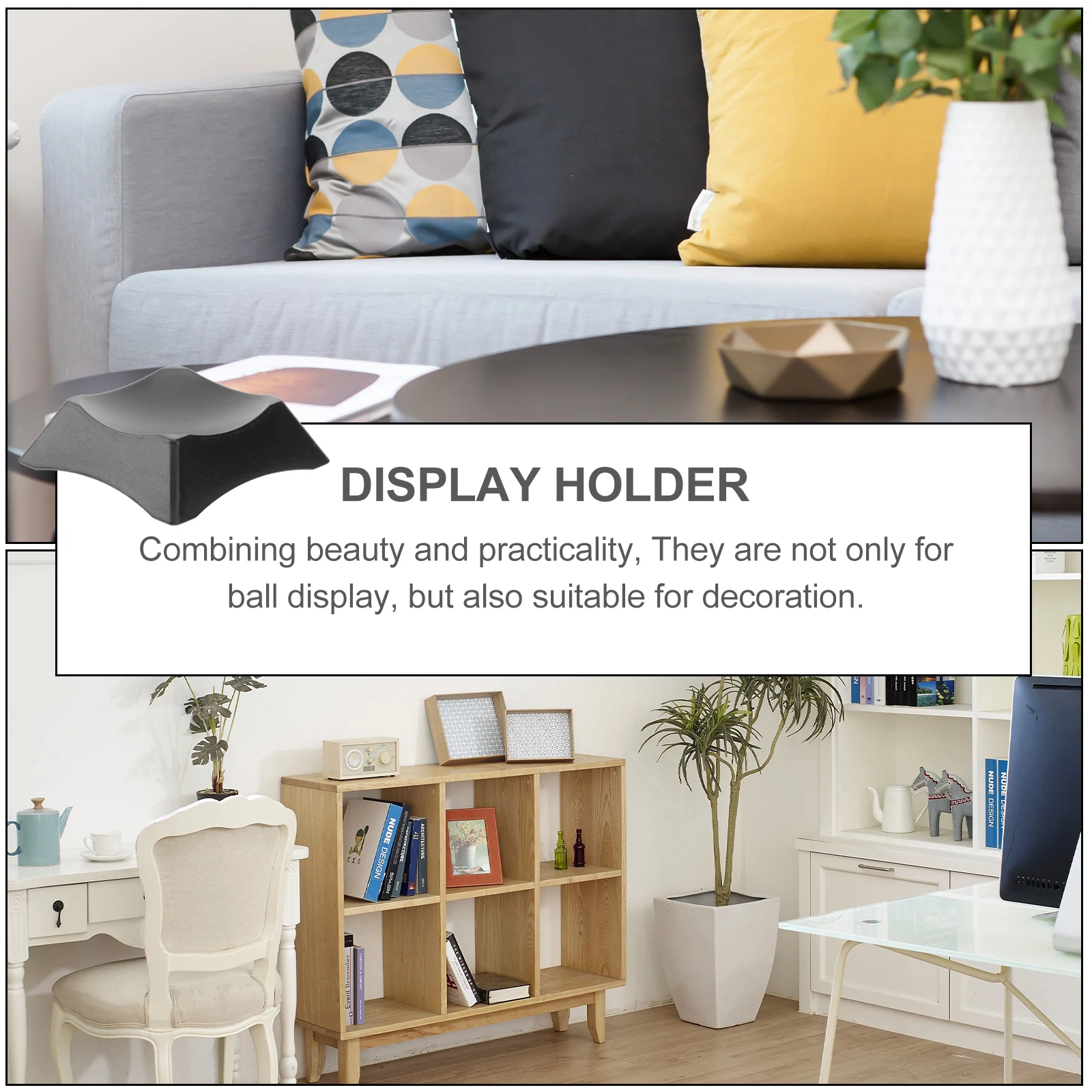 

9Pcs Basketball Football Soccer Plastic Display Holder Stand Durable Ball Rack Support Base for Collectibles Display Holder