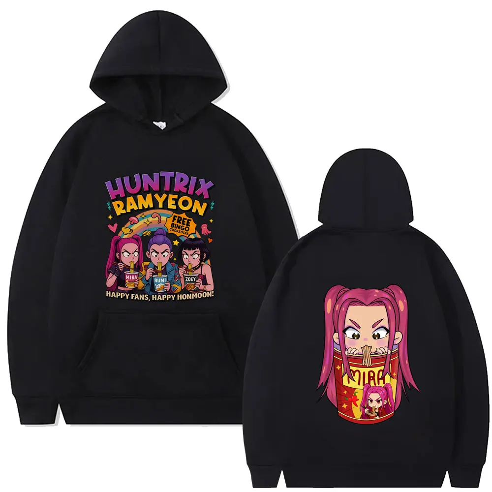 

Movie KPop Demon Hunters Hoodie Cute Kawaii Rumi Mira Zoey Graphic Hooded Tracksuit Men Women Fashion Casual Oversized Hoodies
