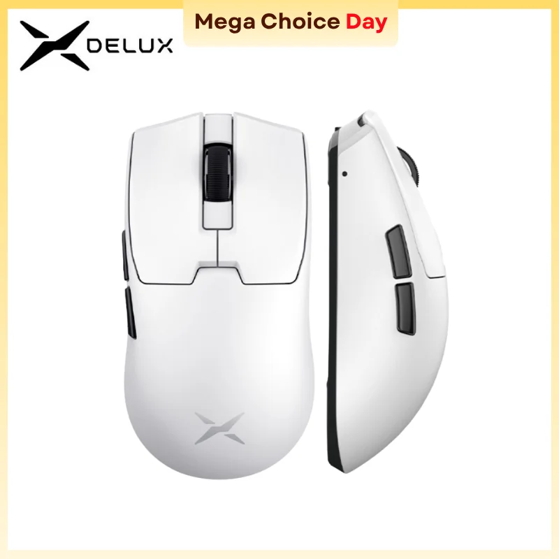 

Беспроводная игровая мышь Delux M800mini, легкая, 46 г, PAW3311, 1 кГц, скорость опрокидывания, перезаряжаемая мышь для маленьких и средних рук, ПК-геймер