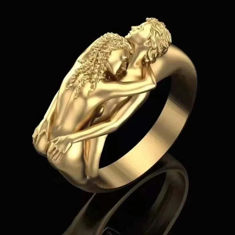 European and American Ins Adam and Eve Ring and Ring Fashion Adjustable Sexy Goddess Index Finger Ring for Men and Women Gifts