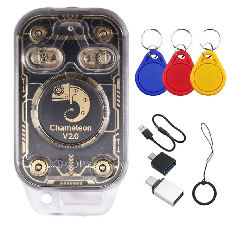 【RECOMENDAR】Chameleon V2.0 NFC Duplicator RFID Smart Chip Reader Emulator 125K 13.56Mhz Card Decode+ 3XUID Keychain Chameleon Ul