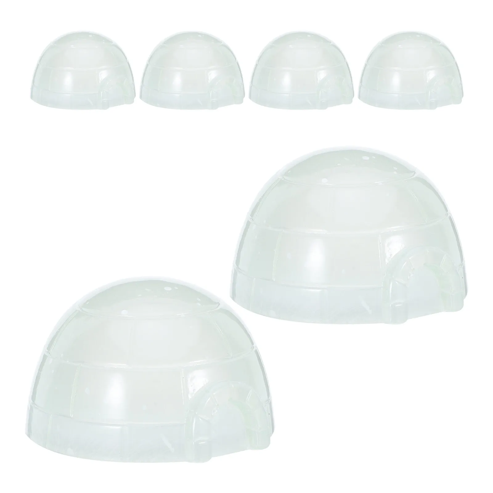 6Pcs Micro Landscape Ice Decorations Lifelike Resin Simulated Indoor Aquarium Hideout Sand Table Winter Accent