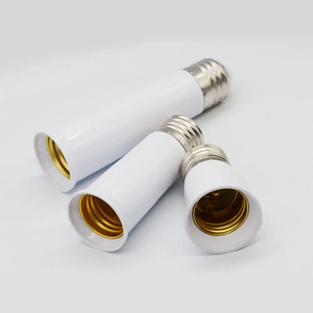 New Plastic E27 To E27 Extender 65mm/95mm/120mm White Light Bulb Adaptor Extend Extension Socket