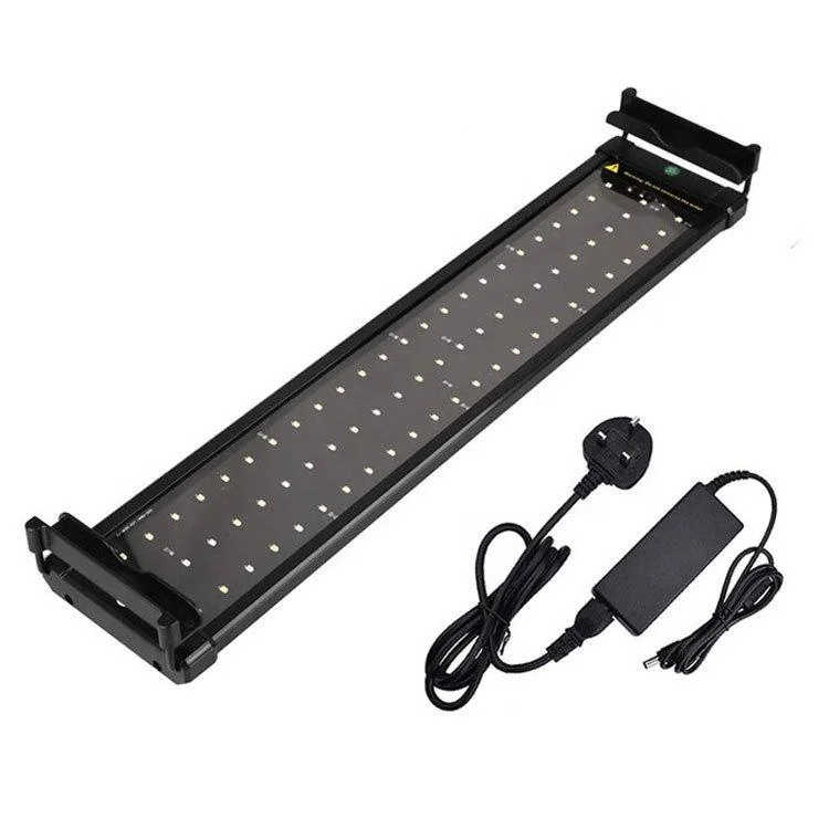 Light Emitting Diode Aquarium Light with Light Blue White Illuminated Plastic Aquatic Stand