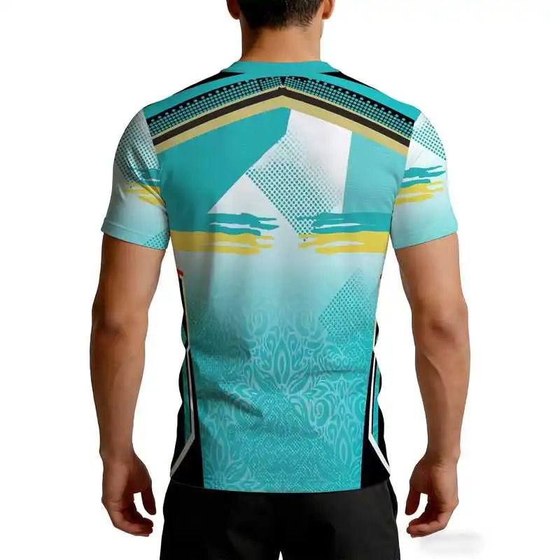 Men's High-Elastic Quick-Dry Lime Gradient Fitness Shirt Polka Dot Spliced Athletic Short Sleeve Slim Fit Muscle-Highlighting Mo