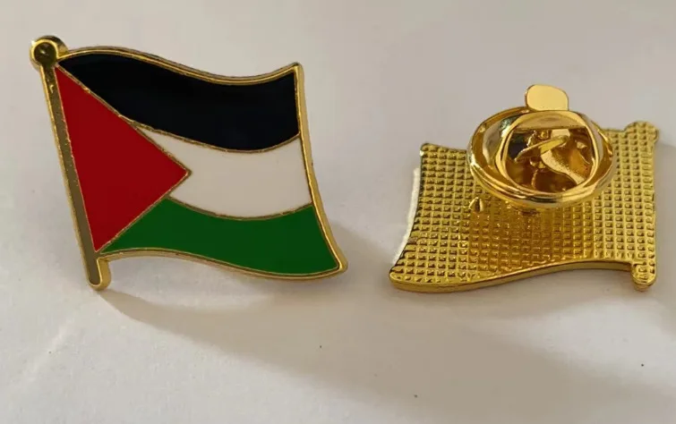 Spot zinc alloy die-casting metal cartoon national flags, brooches, chest badges, Palestine oil dripping badges