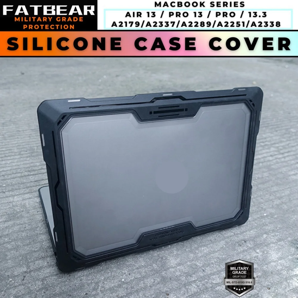 FATBEAR Tactical Military Grade Shockproof Armor Skin Case Cover for Macbook Air 13