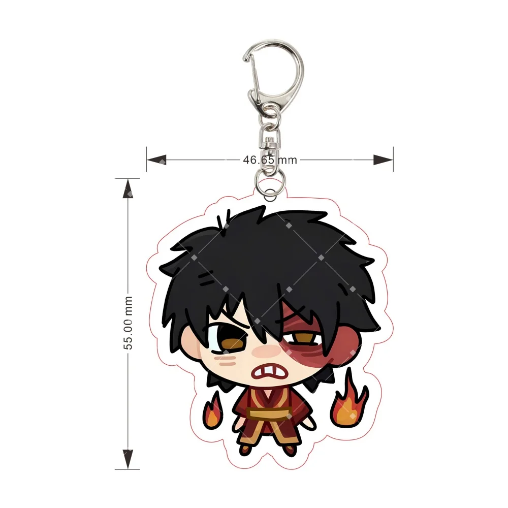 Avatar The Last Airbender Aang Zuko Chibi Acrylic Keychain Katara Toph Sokka Anime Keyring Bag Pendant Fans Collectible Gift