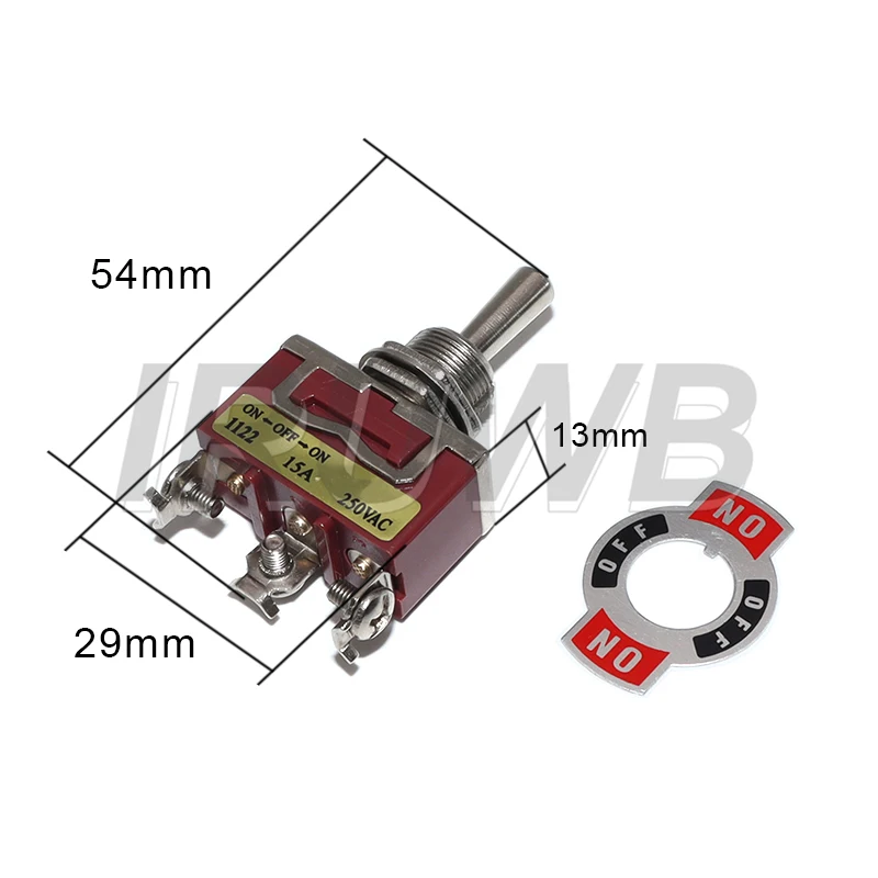 1pcs Silver Contacts high quality 3 screw momentary toggle switch,(ON) OFF (ON) spring return