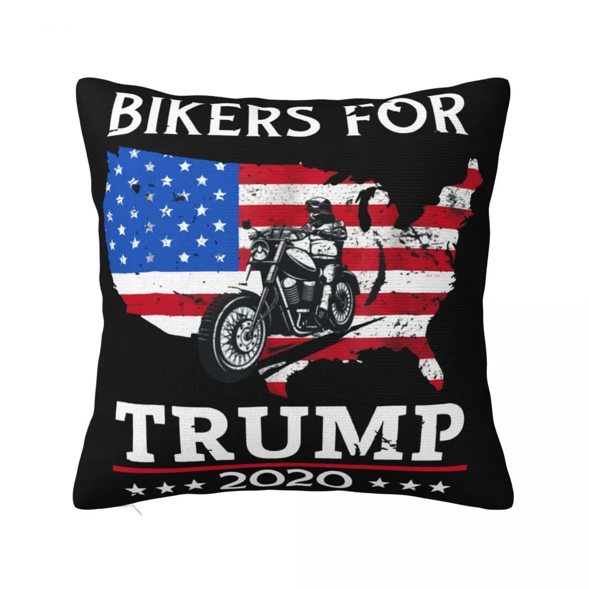 Black Bikers For Trump 2020 Mens S3Xl Us 100 Cotton Summer Popular Style Newest Tops Vintage Pillow Case