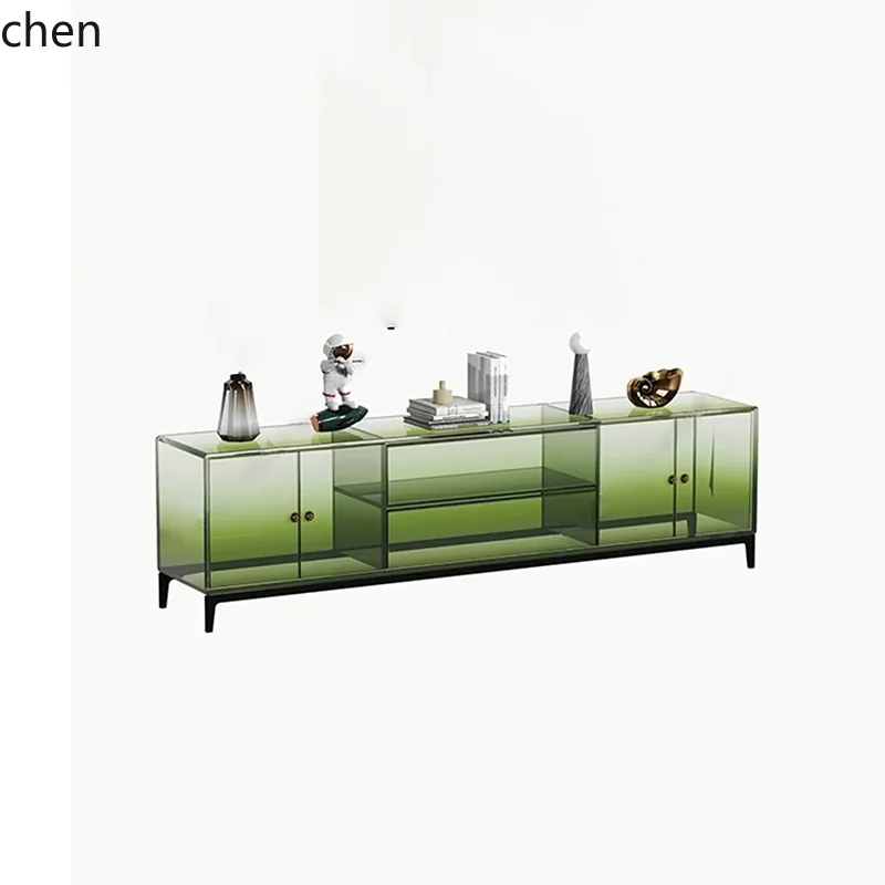 HXL living room acrylic TV cabinet simple long storage floor gradual change TV cabinet