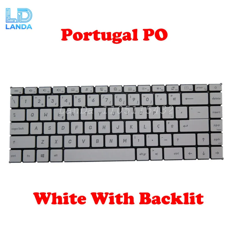 Laptop With Backlit Keyboard For MSI V190622DK1 PO S1N-2EPT331-SA0 S1N2EPT331SA0 Portugal PO White Without Frame New