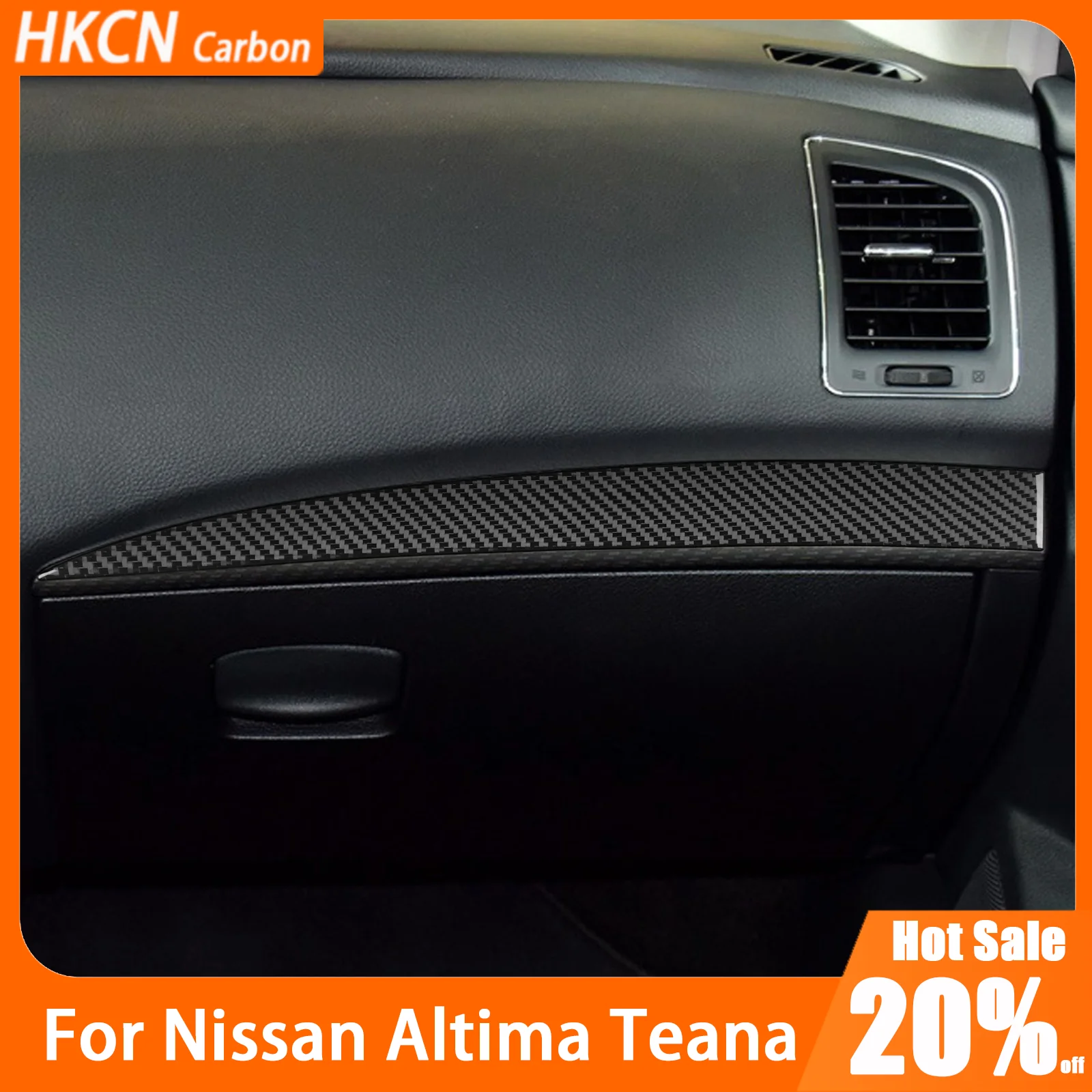 

For Nissan Altima 2013—2018 Carbon Fiber Copilot Dashboard Instrument Strip Car Accessories Exterior Cover Trim Modified Sticker