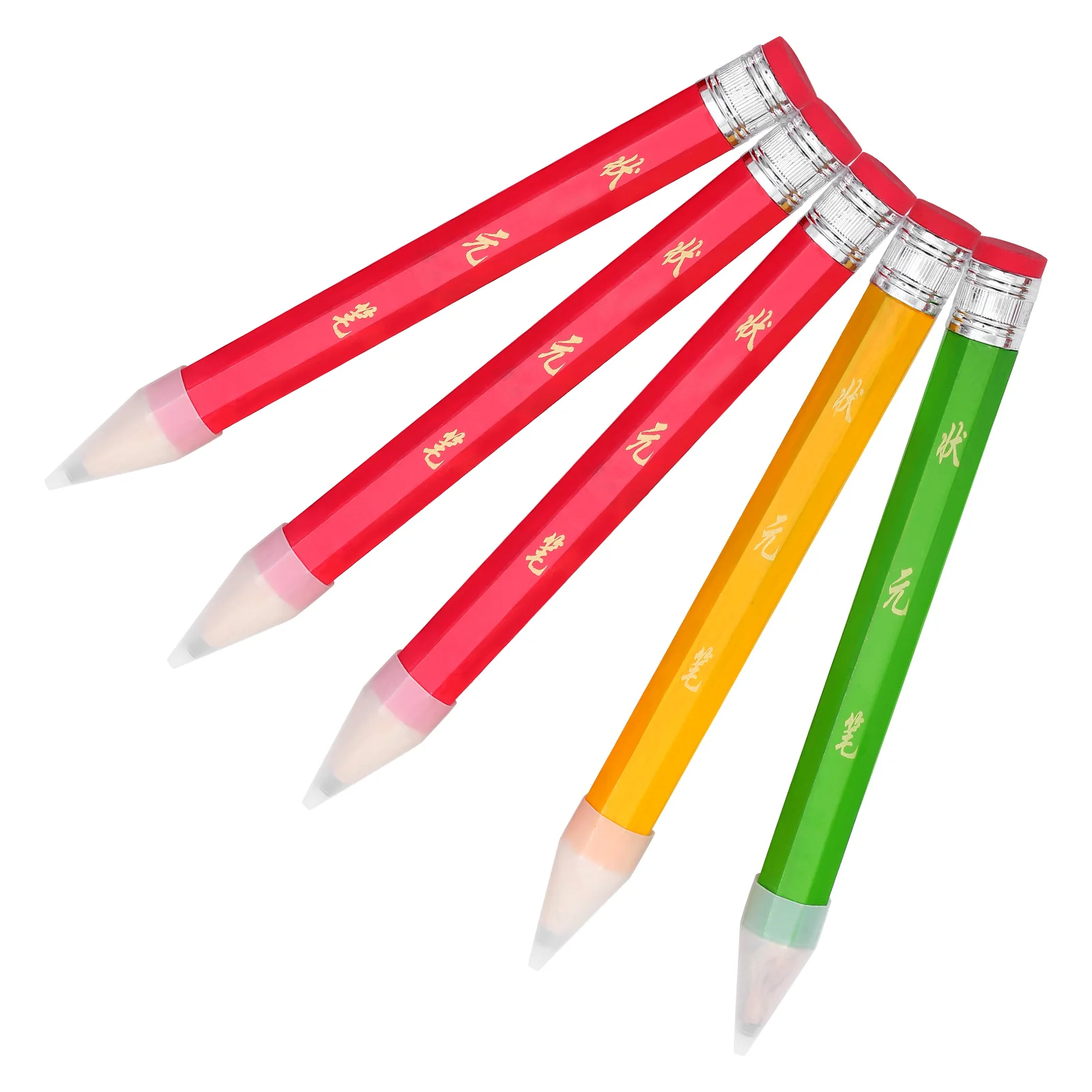 

5pcs Jumbo Wooden Pencils Giant Fun Size Colored Painted Bulk Portable Lightweight School Exam Office Drawing Gift Reward