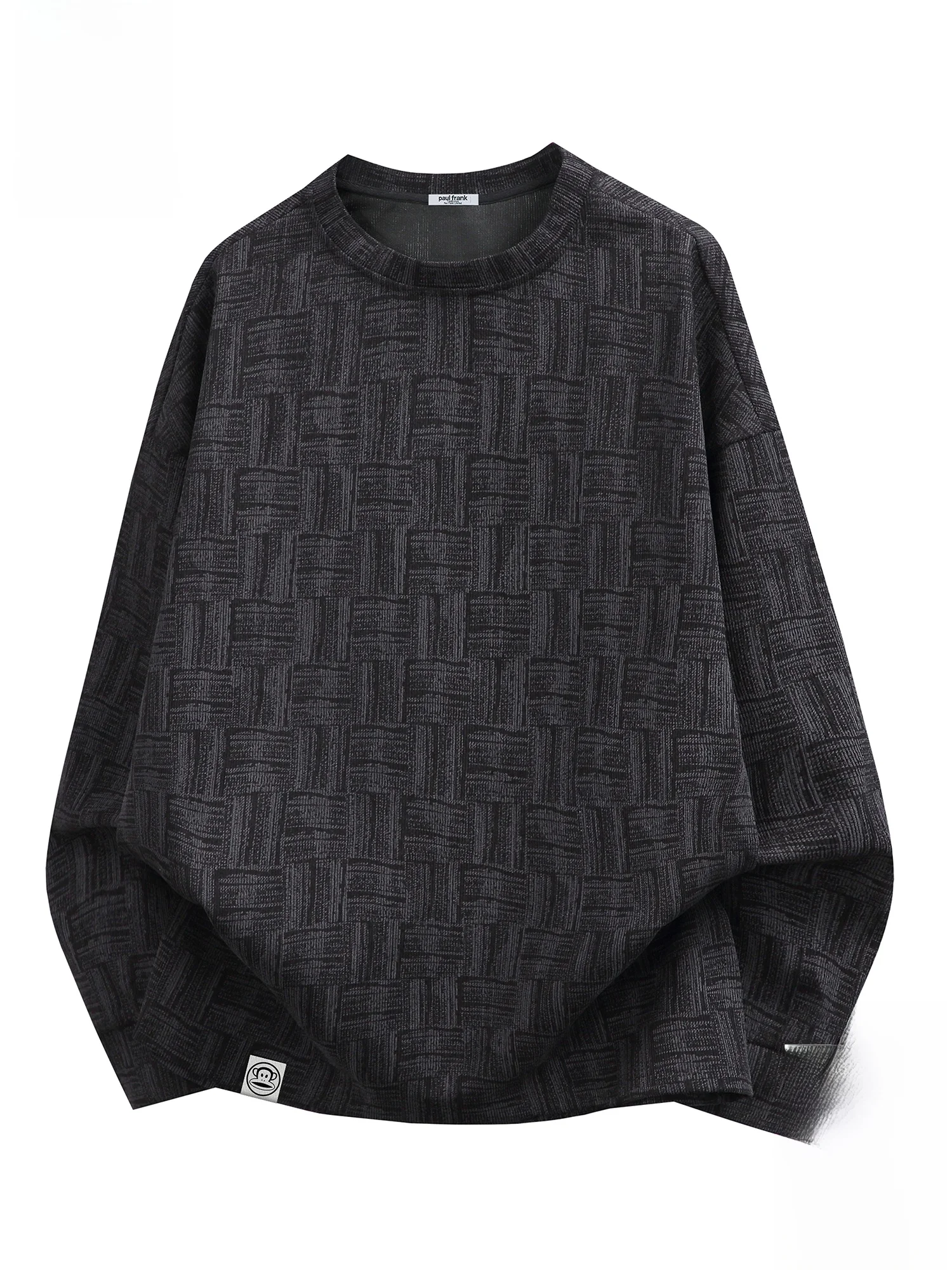 

Повседневная свободная футболка с длинным рукавом и круглым вырезом, с эффектом тай-дай, для мужчин, коллекция Monkey Spring 2026, из комфортного полиэстера