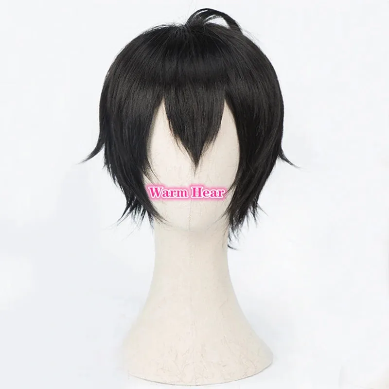 

DRB Hypnosis MIC Ichiro Short Black Hair Saburo Yamada Heat Resistant Cosplay Wigs + a wig capv;2,r'6;t.