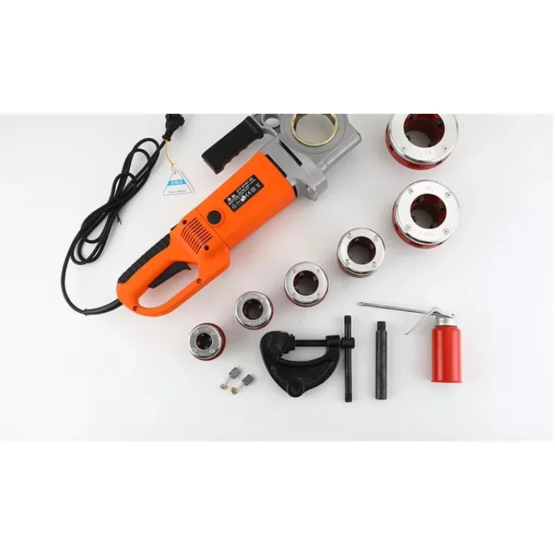 GMTE-03 ماكينة خيط الأنابيب الكهربائية المحمولة 1/2 بوصة - 2 بوصة مع 6 قوالب ومحرك أسلاك نحاسية بالكامل