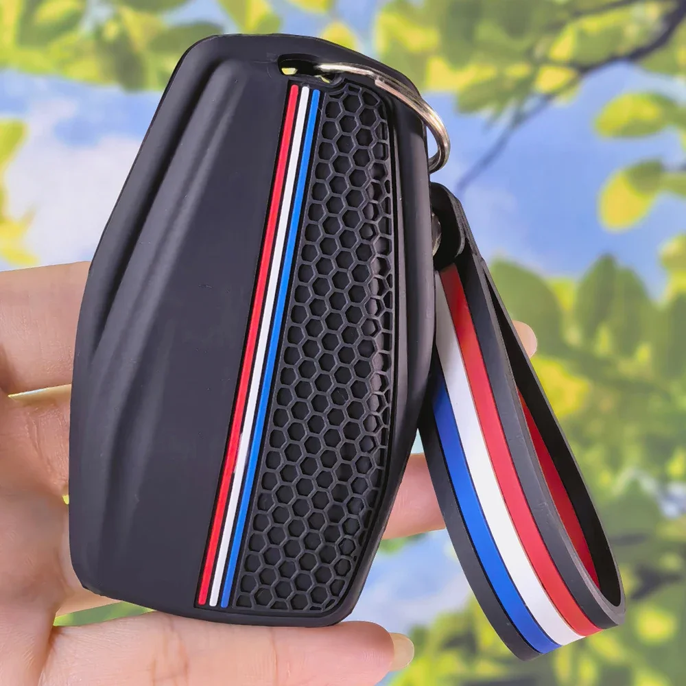 New Honeycomb Key Cover With Keychain For Geely Okavango Coolray Atlas Monjaro Tugella Emgrand GT‑S Proton X50 X70 Fob Shell