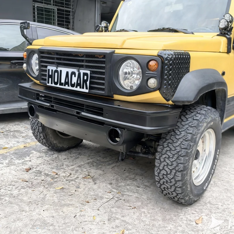 Retro Style Front & Rear Bumper Kit For Suzuki Jimny JB64 JB74, 3-Door & 5-Door, ABS Material Vintage Bumper Protector Set
