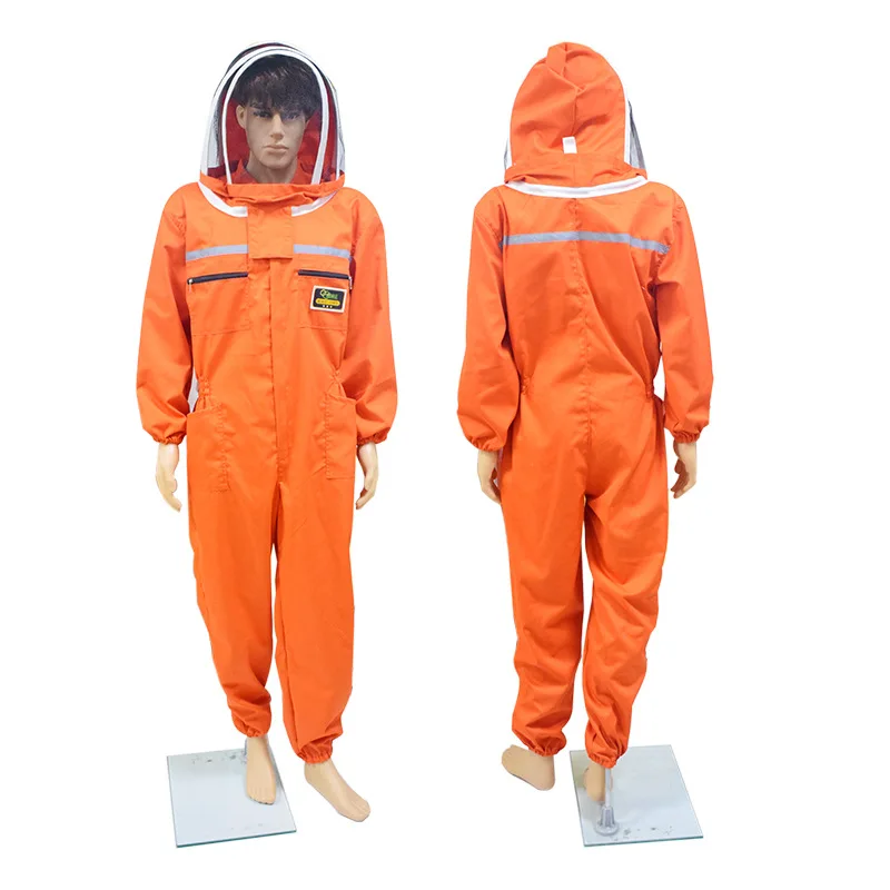 Beekeeping tools, whole body, one piece, new orange anti bee suit,Professional Anti Bee Protective Suit Beekeeper Gear