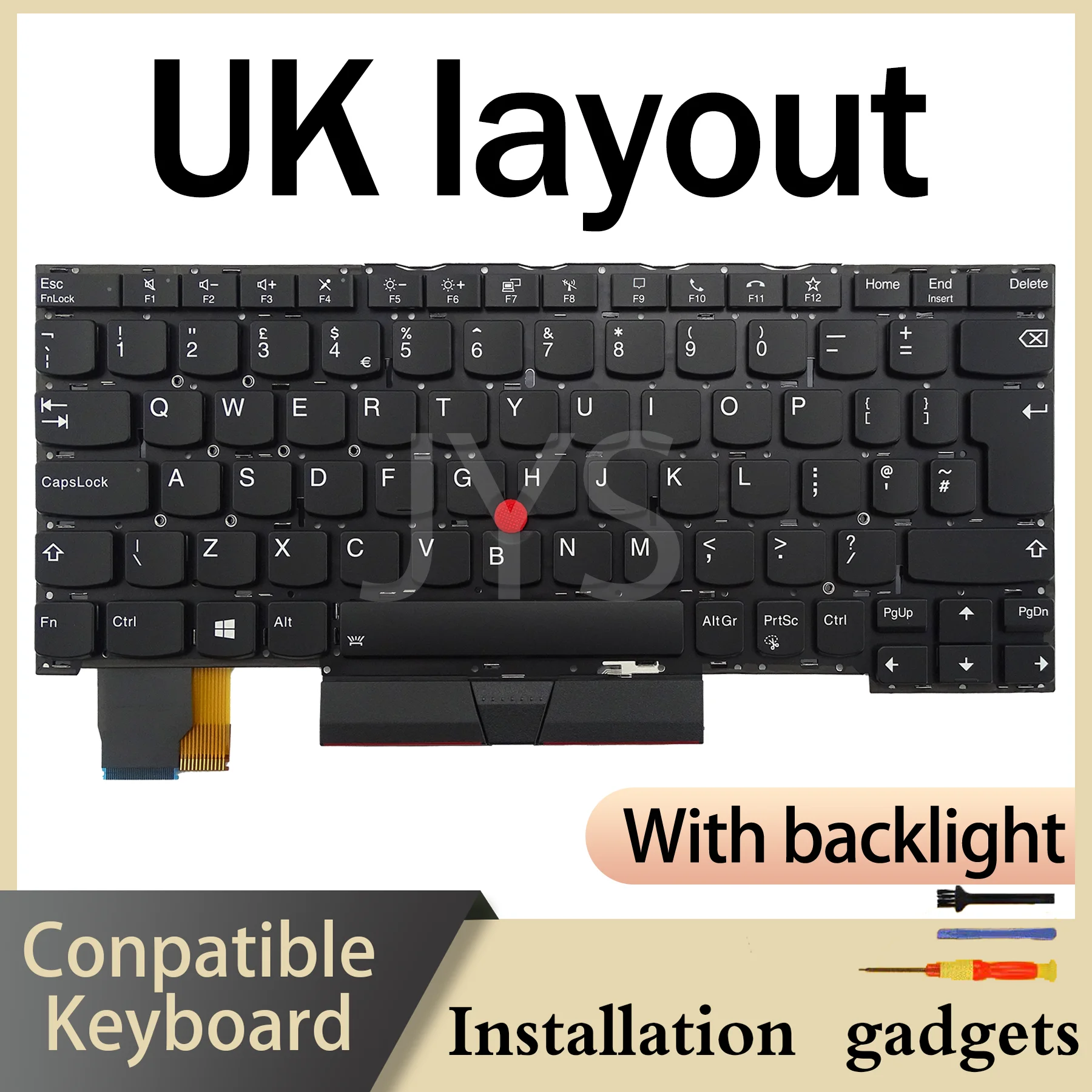 Arabski Szwajcarski Norweski Słowenijski Tajski Amerykański Afrykański Hiszpański Brytyjski dla Lenovo ThinkPad X13 Yoga GEN1/X390 Yoga Klawiatura Podświetlana — zdjęcie produktu 7