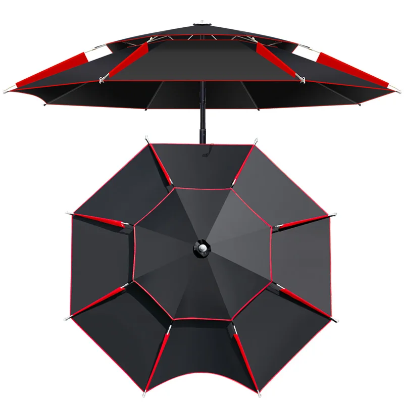 Fishing umbrella outdoor special folding thickened vinyl large fishing umbrella sun protection rain protection fishing parasol