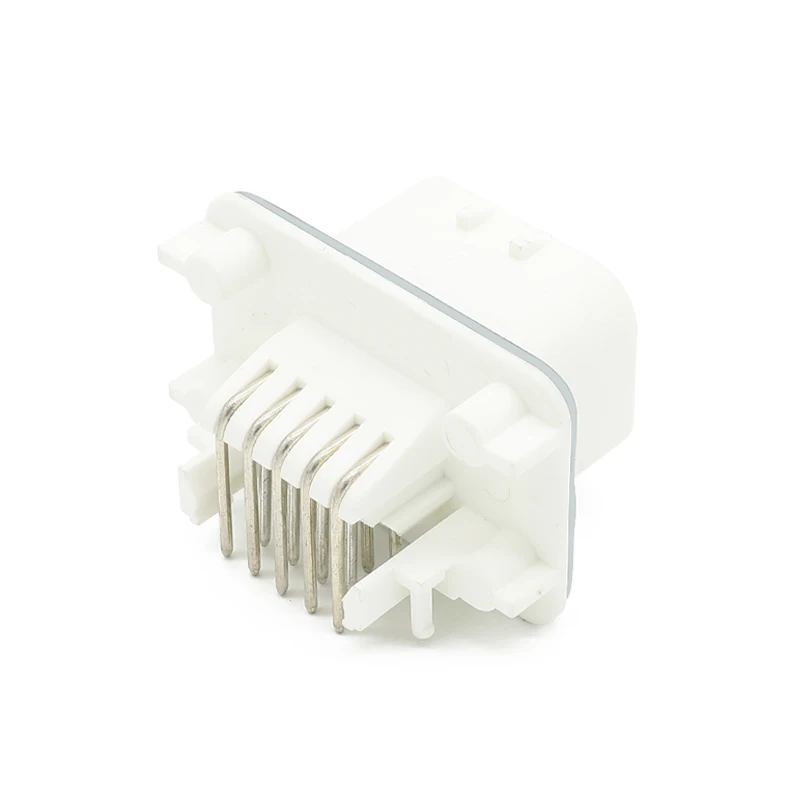 776267-2 Conector impermeável automotivo direto da fábrica 14Pin 90 °   Cabeçalho de montagem em PCB branco angular