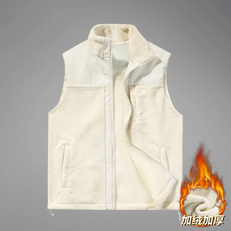 2024 nuovo gilet da uomo in Cashmere con colletto alla coreana allentato Casual morbido confortevole