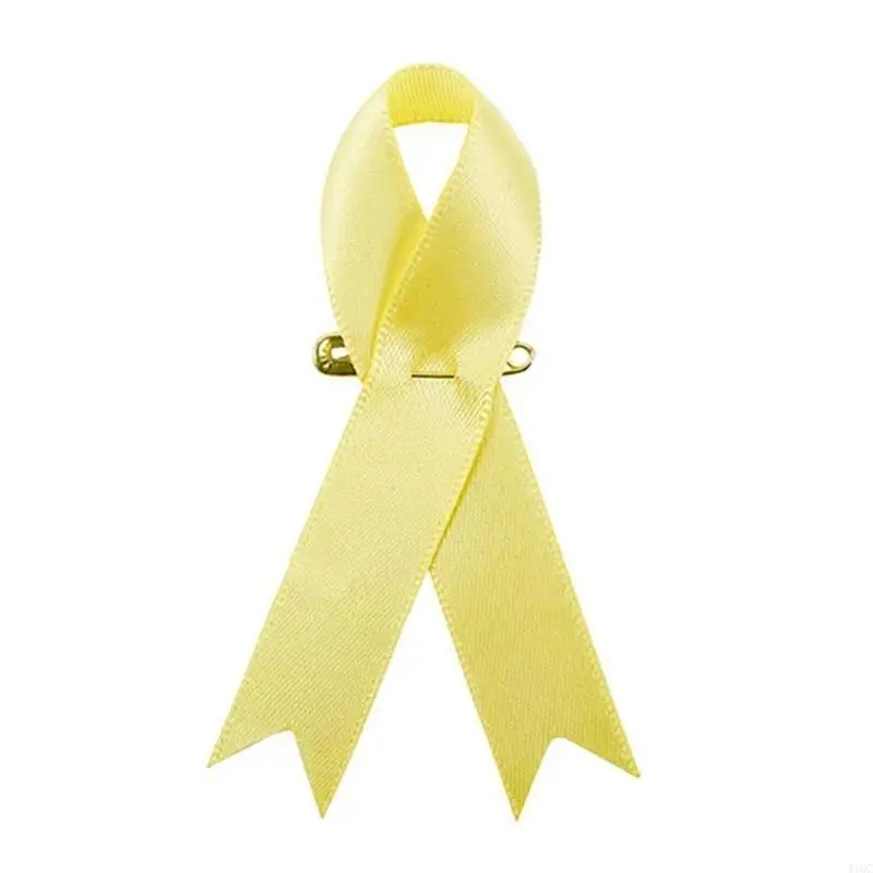 Pack of 200 Ribbon Lapel Pin Elegant Charity Brooches Unisex Silk Fabric Safety Breast Pins for Spreading Awareness 