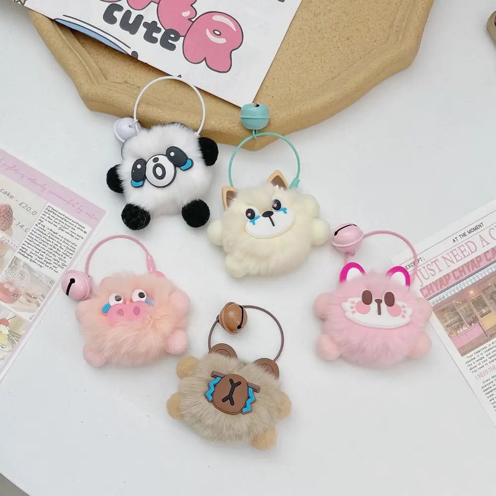 Key Ring Rabbit Fur Capybara Fur Keychain Dog Panda Bunny Key Ring Alloy Ring Exquisite Fluffy Capybara Pendant Women