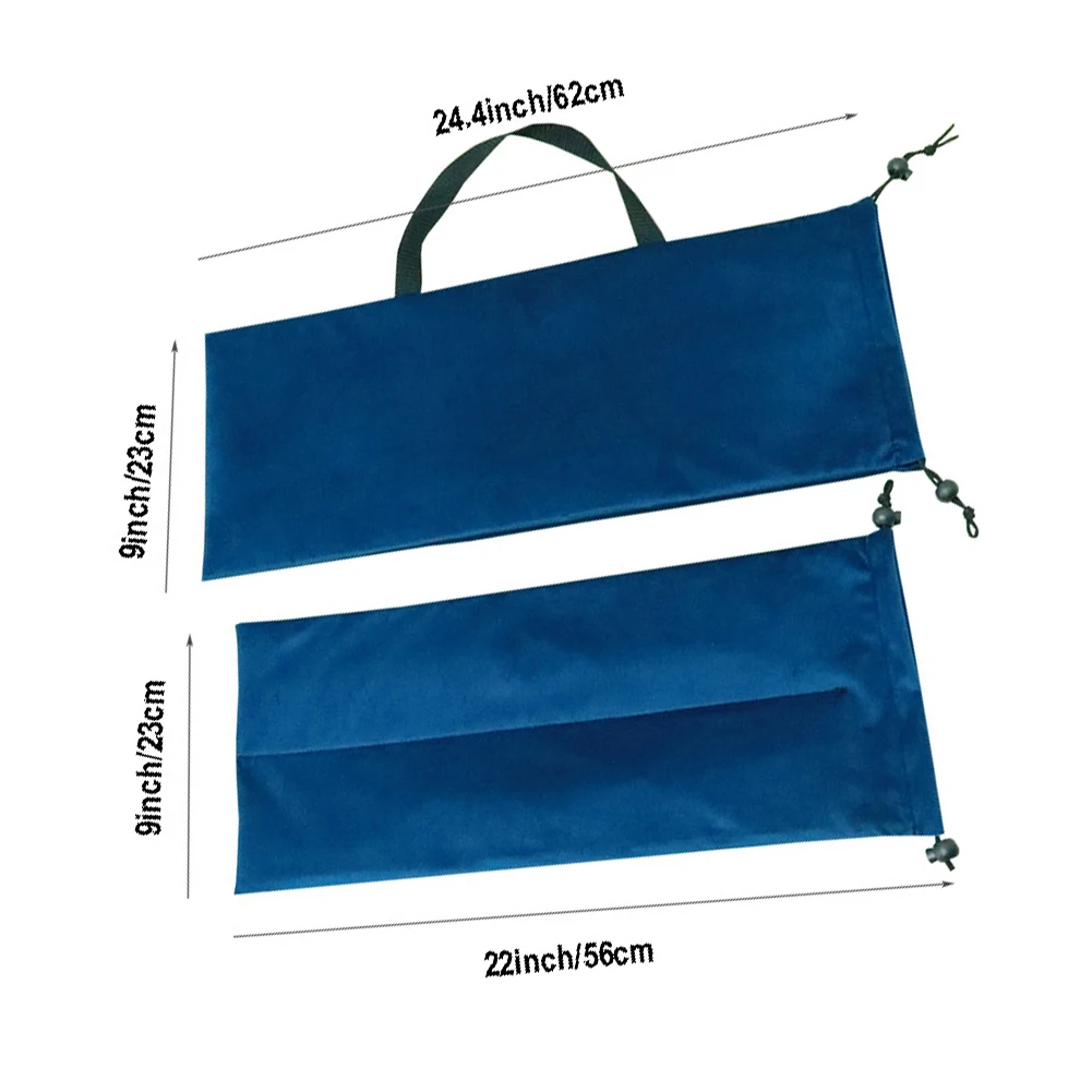Two Layer Navy Blue Mahjong Rack Bag with Handle and Internal Drawstring Pouch for Organized Transport of Mahjong Racks