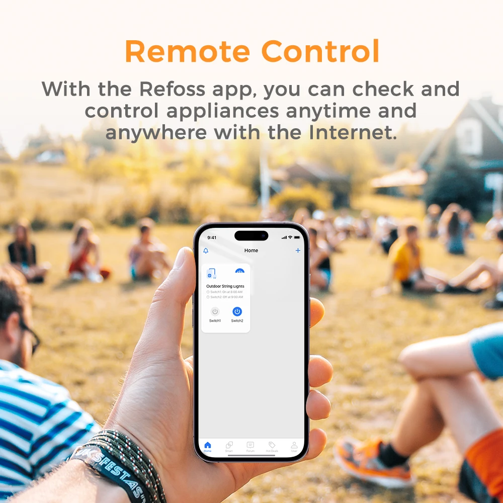 Refoss HomeKit Smart Outdoor Plug WIFI Waterproof Socket EU Wall Electrical Outlets Support Alexa Google Assistant