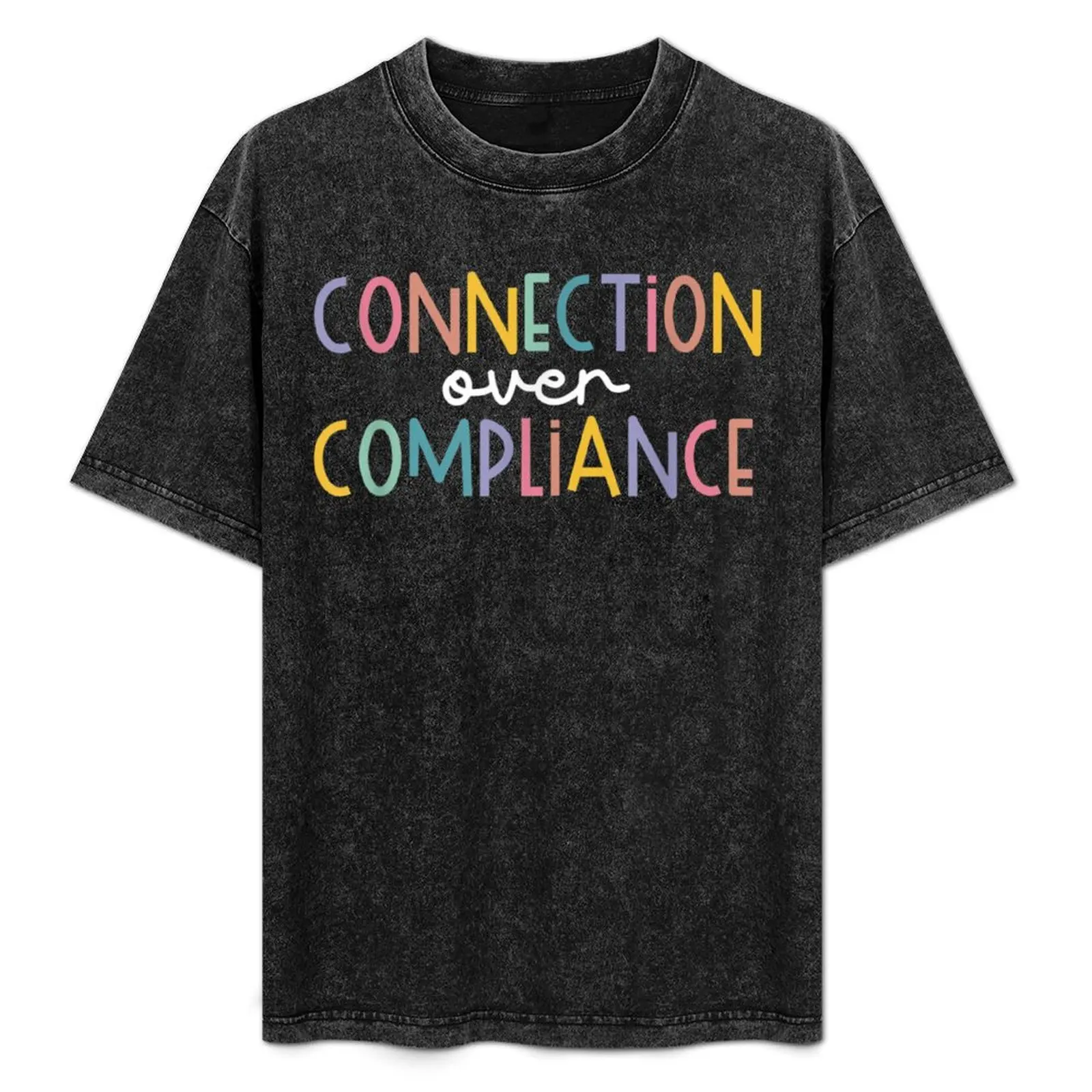 

Autism Awareness Month Connection Over Compliance Support T-Shirt Plus Size Lightweight Tee Shirt