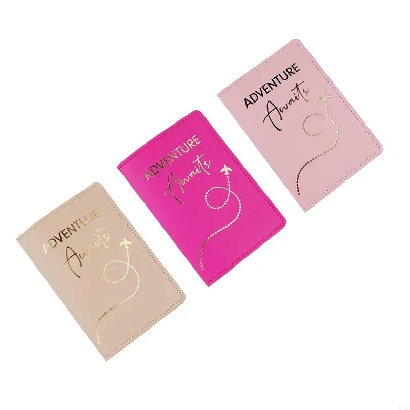 

X7XC Stylish Cover Hot Stamping Plane Card Holder Wedding Gift for Couples