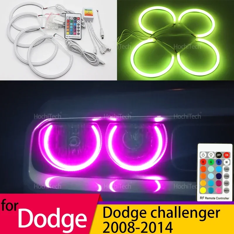 High Quality for Dodge Challenger 2008-14 Angel Eyes Light DRL Kit - 16 Color Options + 4 Flash Effects & Brightness Adjustment