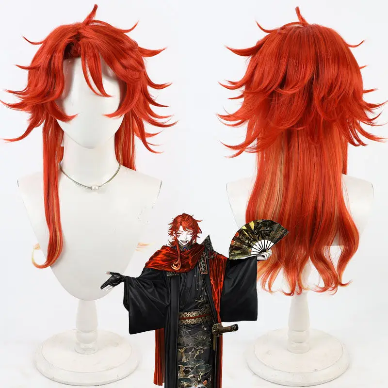 

Парик для косплея Сабуро Кунимуне из Touken Ranbu, длинный, с хвостиком и мелированием, из синтетических волос