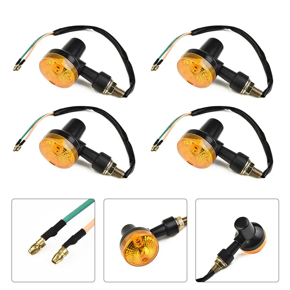 4pcs LED Motorcycle Turn Signal Light Indicator Lamp 12V Turn Indicator Light Blinker Signer Amber Bike Motorcycle Accessories