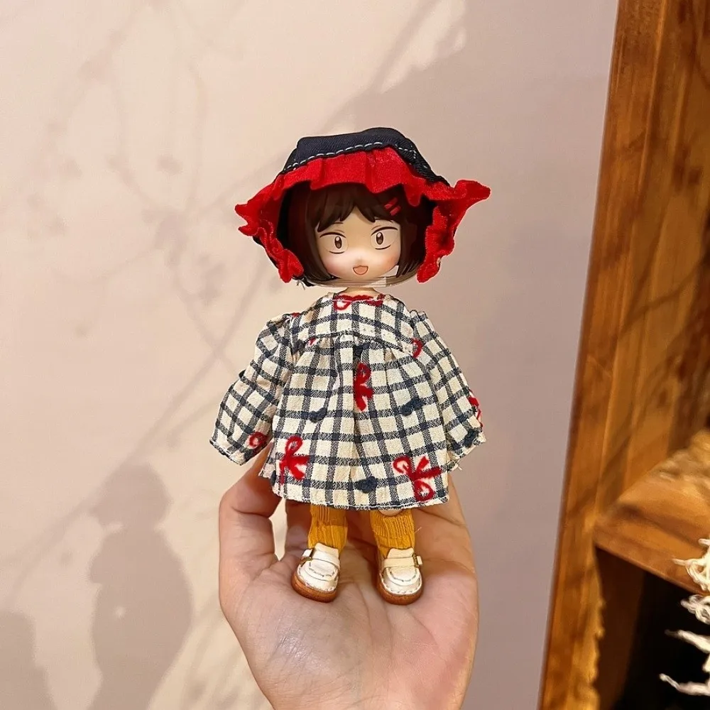Sweater Coat 1/8 1/12 BJD Doll Clothes with Hat Change Clothes Doll Dress Fall and Winter Style Casual Doll Outfit Set