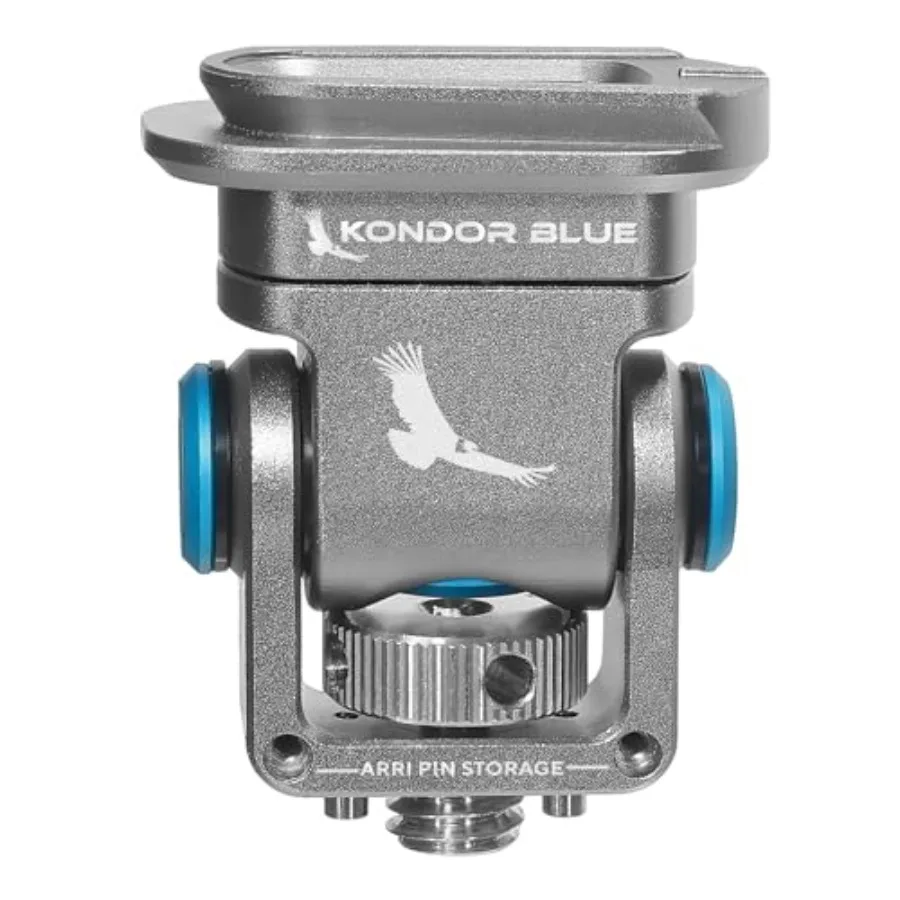 Field monitor and camera rig mount: aluminum black 360 swivel + 180 tilt with ARRI locating pin and adjustable tension lock