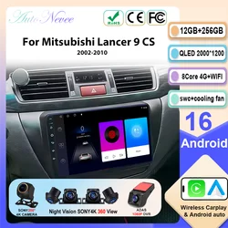 For Mitsubishi Lancer 9 CS 2000 2001 2002-2010 Car Radio Carplay multimedia video player GPS DSP Car Autoradio QLED No 2din DVD
