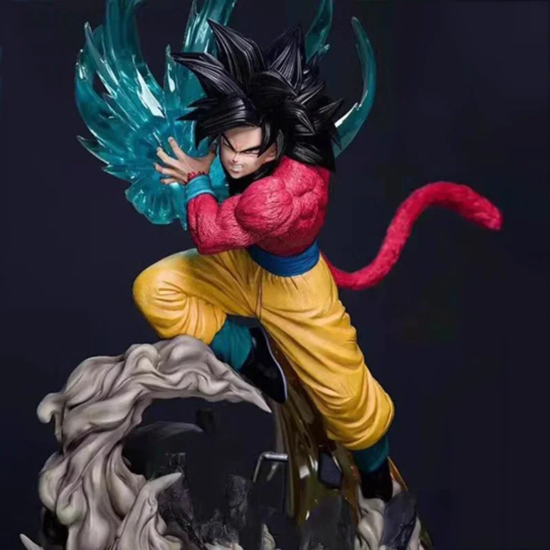 Anime Dragon Ball Goku Figure GT Super Saiyan 4 GK SSJ4 Son Goku Action Figures Kamehameha Qigong 38cm PVC Collection Model Toys