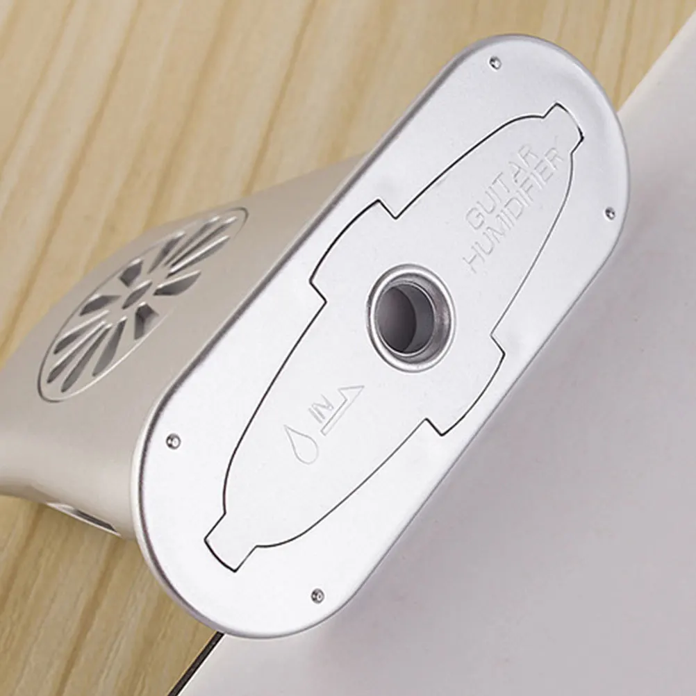 

1pc Acoustic Guitar Humidifier Sound Hole Type Adjustable Moisture Control For Wood Instrument Care Silver Guitar Accessory