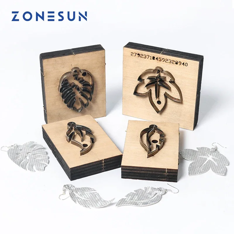 ZONESUN Leather Earring Cutting Die Leaf Shape Paper Art Leather Decoration Tool For Die Cutting Machine DIY Handicraft Cutter