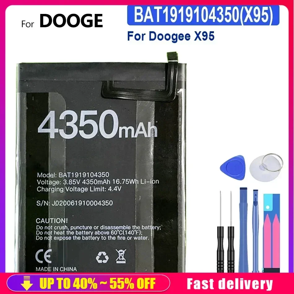 

Мобильный телефон батареи BAT1919104350 4350mAh для смартфона Doogee X95