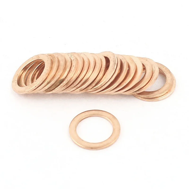 20 sztuk 10mm x 14mm x 1mm miedziana podkładka uszczelka spacer uszczelnienie do rurociągów, elektroniki, produkty gospodarstwa domowego i