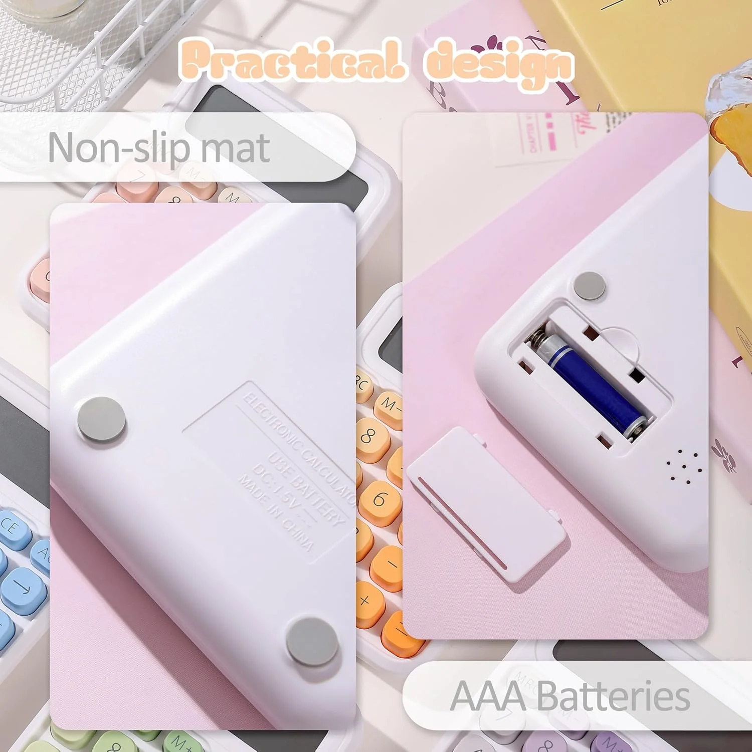 Calculadora de interruptor mecánico, 12 dígitos, pantalla LCD grande, calculadora de escritorio, botones grandes, calculadora bonita, calculadora estética fo