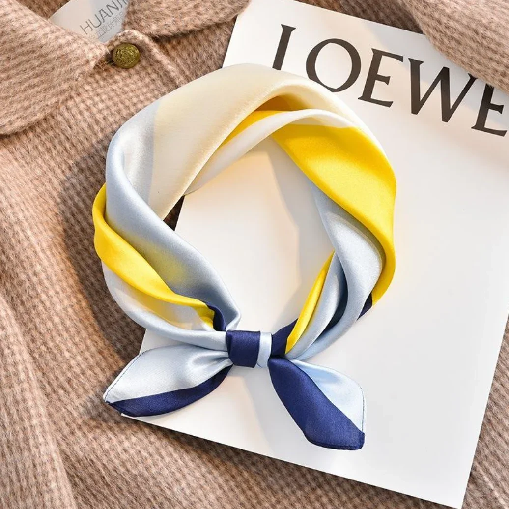 المرأة الجديدة 70 سنتيمتر وشاح حريري مطبوع مقلد الحرير أنيقة تنوعا أغطية الرأس حقيبة اكسسوارات الحجاب هدية حفلة #4