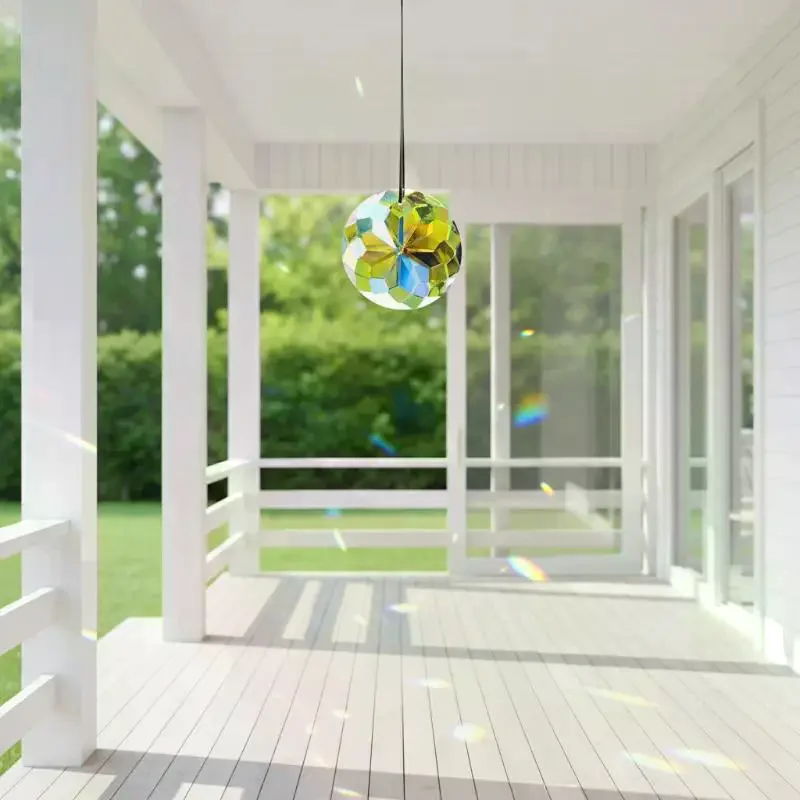 30mm Clear Crystal Glass Prism Hanging Rainbow Maker Suncatcher Home Decoration